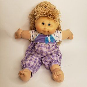 Cabbage Patch Kids Doll Play Along 2004 Blonde Yarn Hair Blue Eyes Butterfly